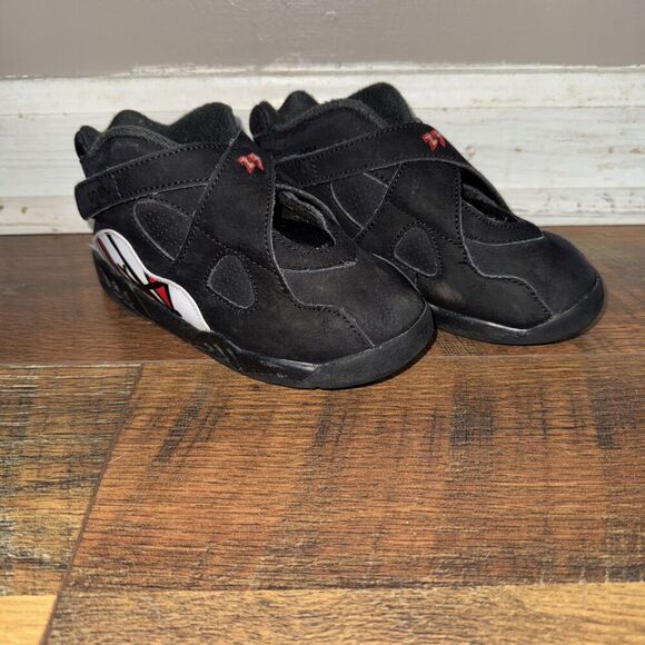 Toddler's Jordan 8 Retro "Playoffs" Black/True Red-White 10C - Picture 1 of 5